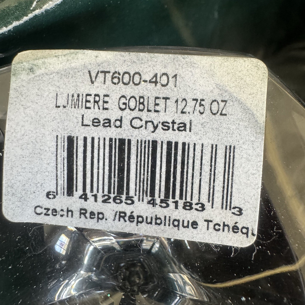 Ralph Lauren Lumiere Crystal Goblets, Etched LRL Set Of 4 RARE** - Picture 4 of 14